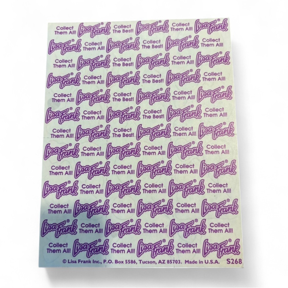 Vintage 90s Lisa Frank Bubble Kitten Sticker Sheet Missing 1 Sticker - Picture 2 of 2